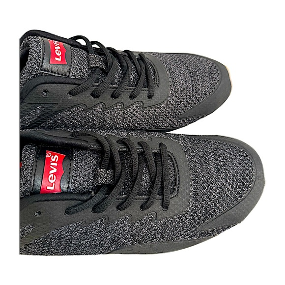 Levi’s Men’s Black and Grey Sneakers. Size 12 - Picture 6 of 8